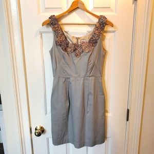 Baraschi 100% cotton grey sleeveless dress